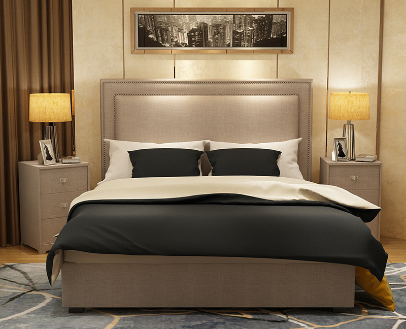 廣州某酒店布藝軟床裝修工程案例