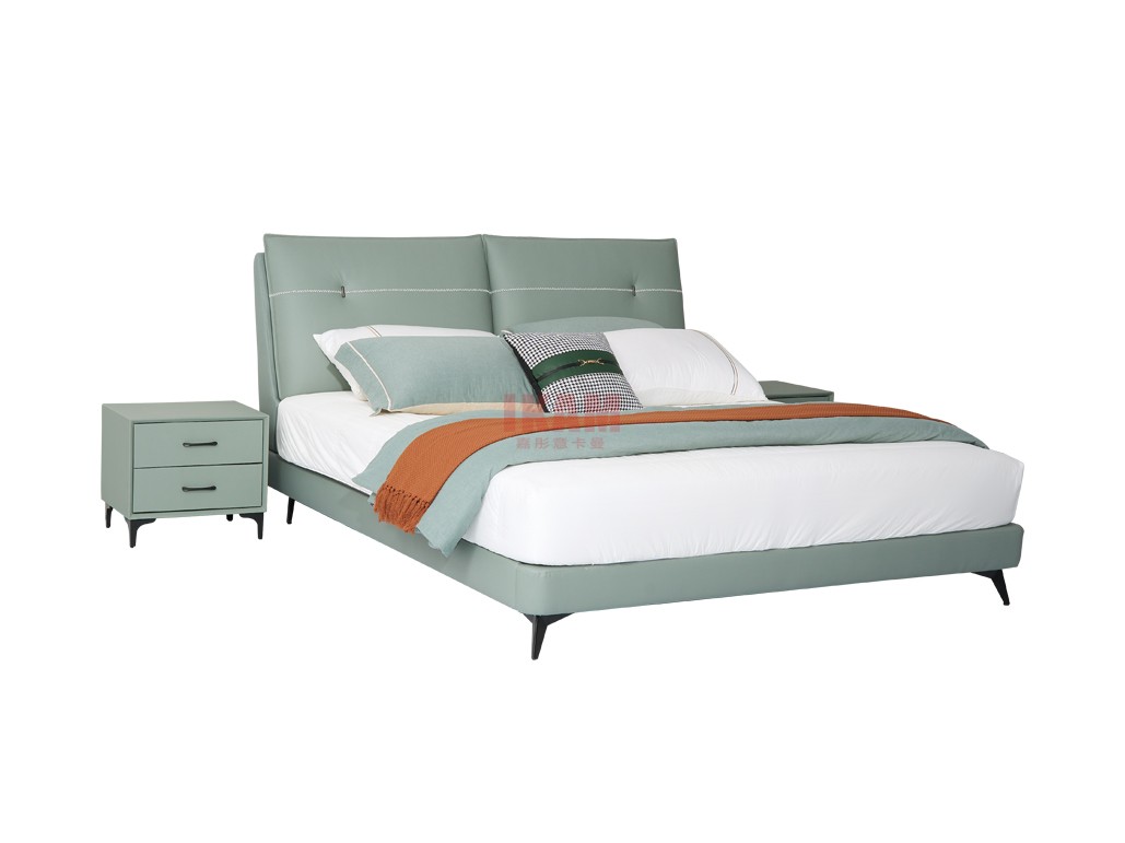 嘉彤意卡曼真皮床--K5155A