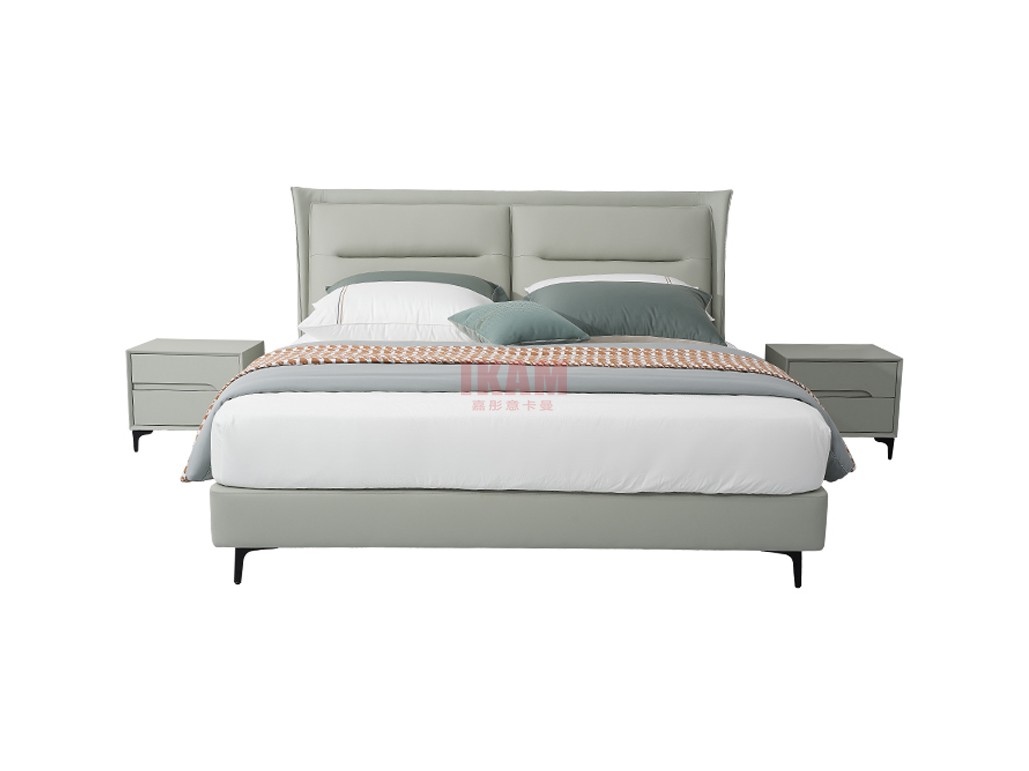 嘉彤意卡曼真皮床--K5180A
